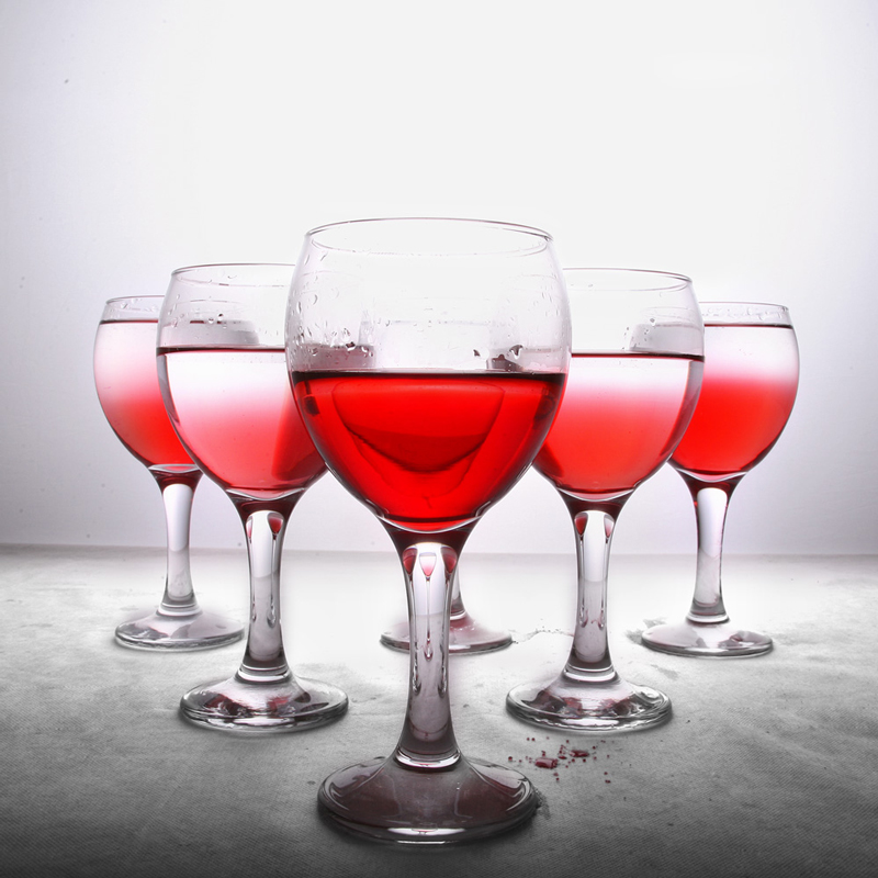 Photo of red wine glasses