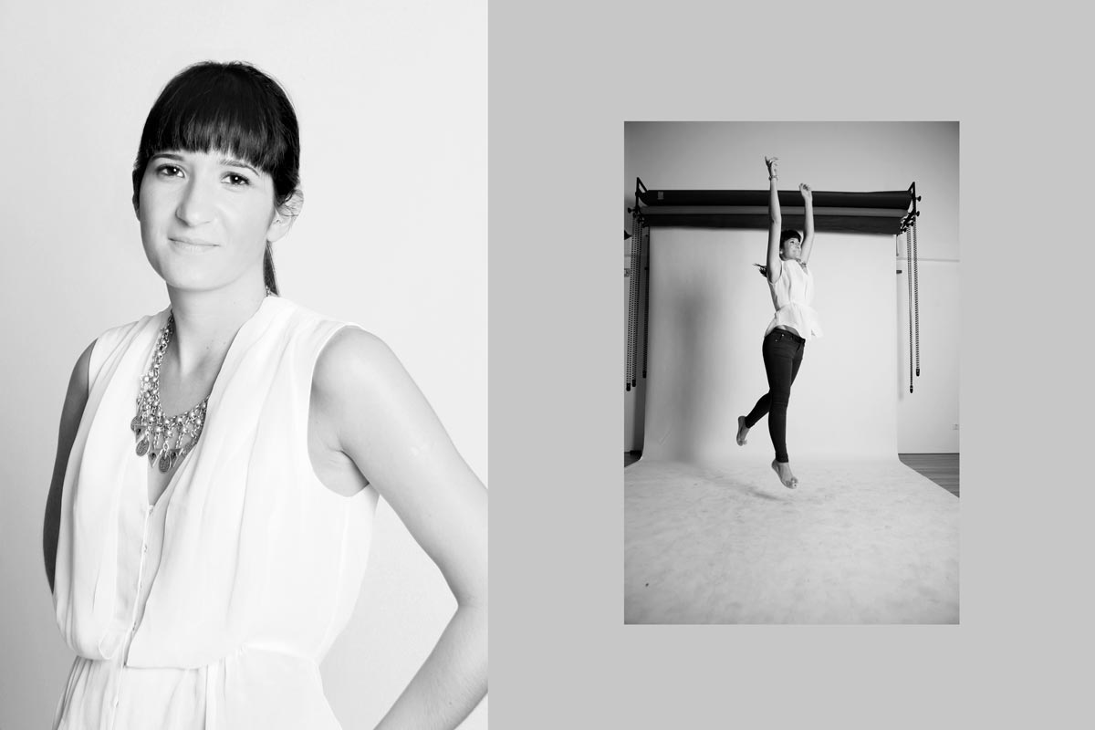 Portrait in black and white of Rita